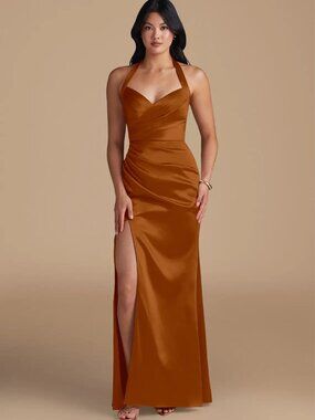 Azazie Emeria - Copper Metallic Satin - Sz10 - NWT